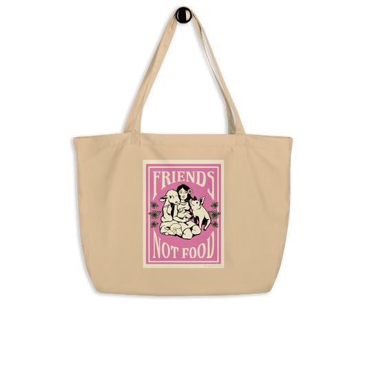 'Friends not Food' Large Tote Bag