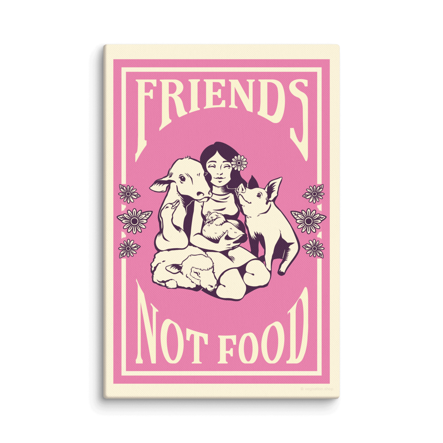 'Friends not Food' Canvas