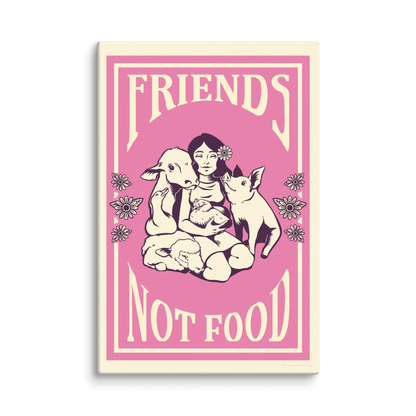'Friends not Food' Canvas