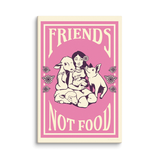 'Friends not Food' Canvas