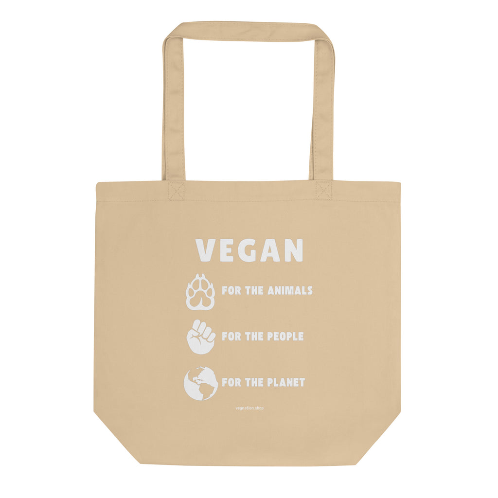 'For the Animals, People, Planet' Tote Bag - Veg Nation