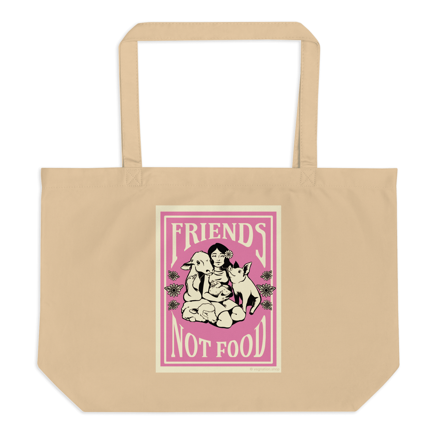 'Friends not Food' Large Tote Bag