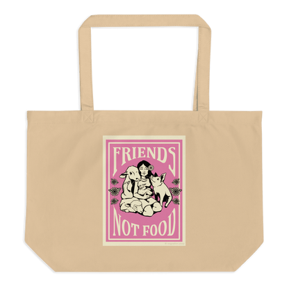 'Friends not Food' Large Tote Bag